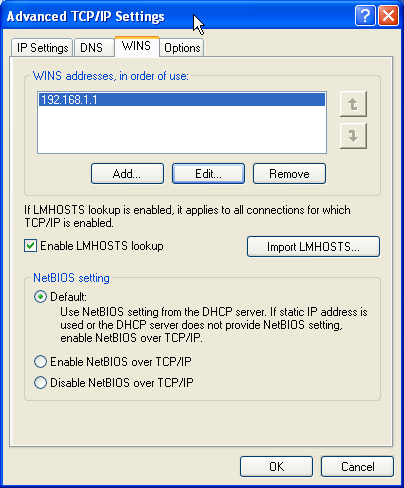 WINS Configuration